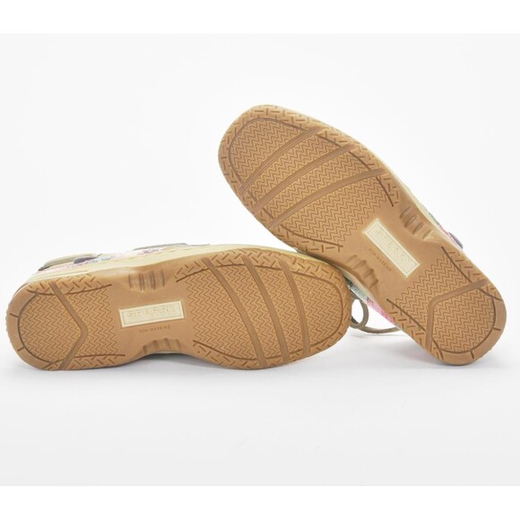 Sperry Kids Bluefish Pink / Green Plaid Sequin Boat Shoe Size 2.5 - Picture 5 of 5